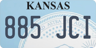 KS license plate 885JCI