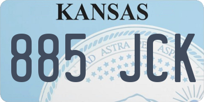 KS license plate 885JCK