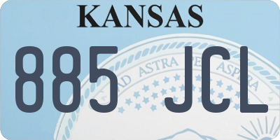 KS license plate 885JCL