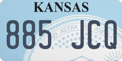 KS license plate 885JCQ