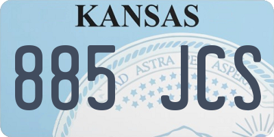 KS license plate 885JCS