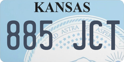 KS license plate 885JCT
