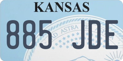 KS license plate 885JDE