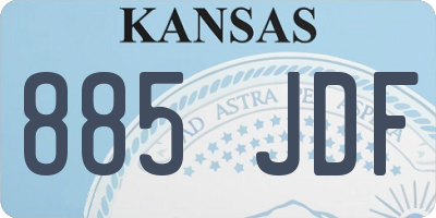 KS license plate 885JDF