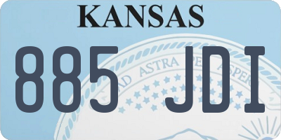 KS license plate 885JDI
