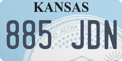 KS license plate 885JDN