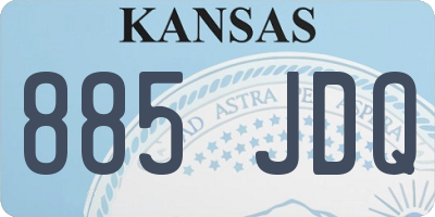 KS license plate 885JDQ