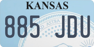 KS license plate 885JDU