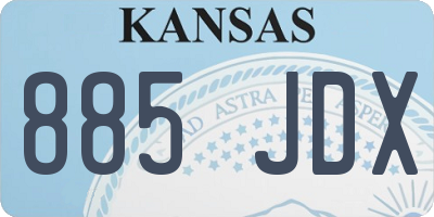 KS license plate 885JDX
