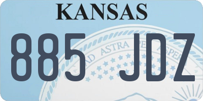 KS license plate 885JDZ
