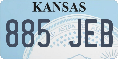KS license plate 885JEB