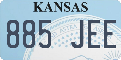 KS license plate 885JEE