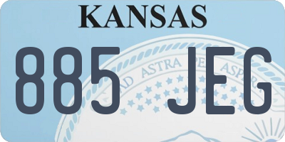 KS license plate 885JEG