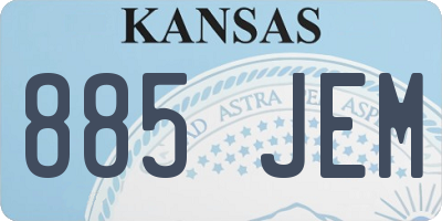 KS license plate 885JEM
