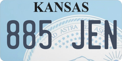 KS license plate 885JEN