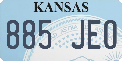 KS license plate 885JEO