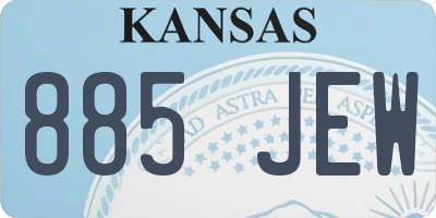 KS license plate 885JEW