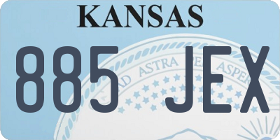 KS license plate 885JEX