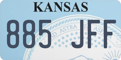 KS license plate 885JFF