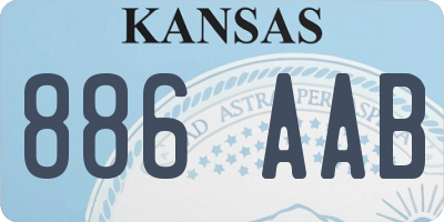 KS license plate 886AAB