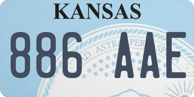 KS license plate 886AAE