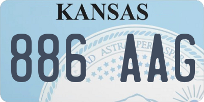 KS license plate 886AAG