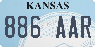 KS license plate 886AAR