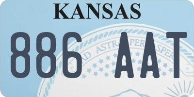 KS license plate 886AAT