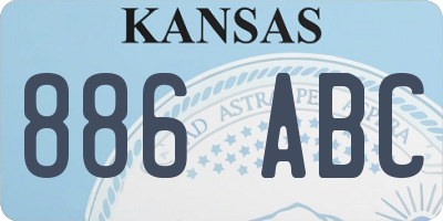 KS license plate 886ABC