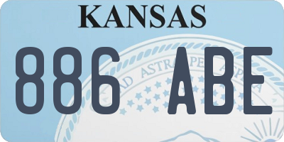 KS license plate 886ABE