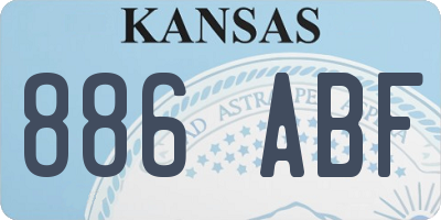 KS license plate 886ABF