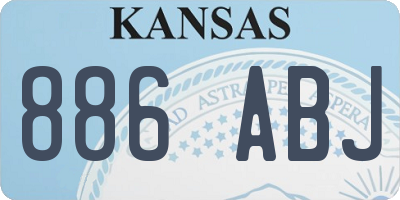 KS license plate 886ABJ