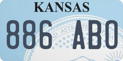 KS license plate 886ABO