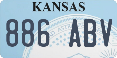 KS license plate 886ABV