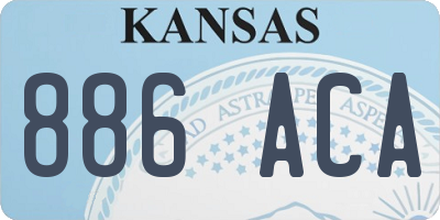 KS license plate 886ACA