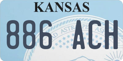 KS license plate 886ACH