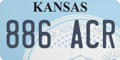KS license plate 886ACR