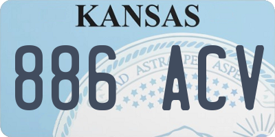 KS license plate 886ACV