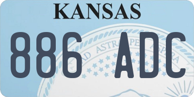 KS license plate 886ADC