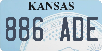 KS license plate 886ADE