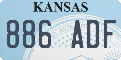 KS license plate 886ADF