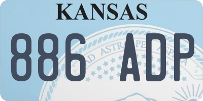 KS license plate 886ADP