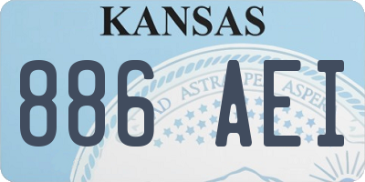 KS license plate 886AEI