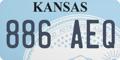 KS license plate 886AEQ