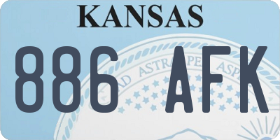 KS license plate 886AFK