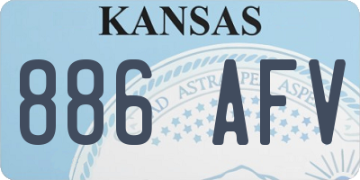 KS license plate 886AFV