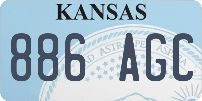 KS license plate 886AGC