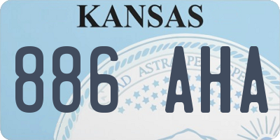 KS license plate 886AHA