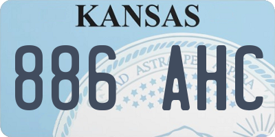 KS license plate 886AHC