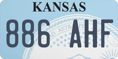 KS license plate 886AHF